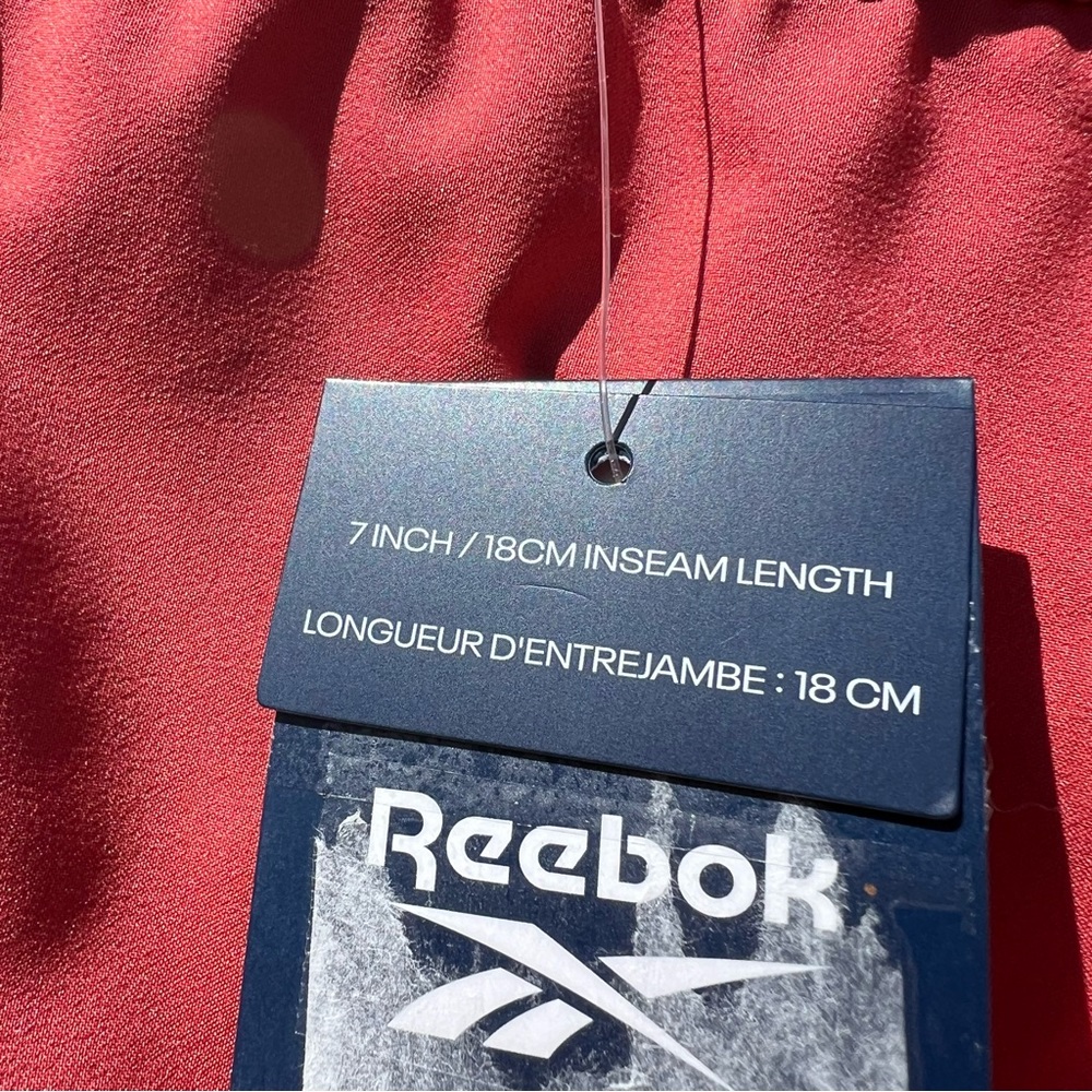 ⬇️💲Reebok NWT Men’s Training Shorts Size L Color Rust Speedwick - Picture 7 of 10